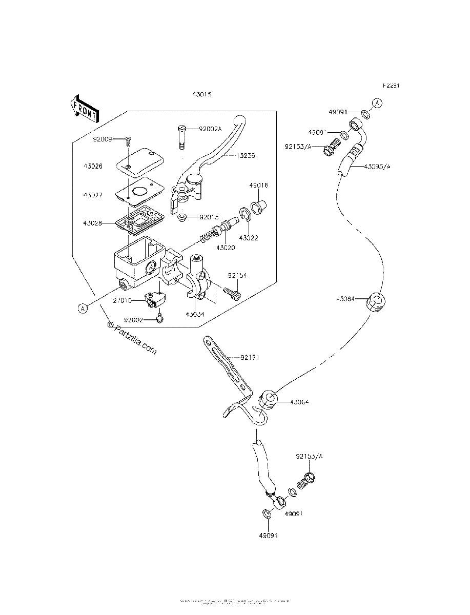 Diagrama de FRONT MASTER CYLINDER