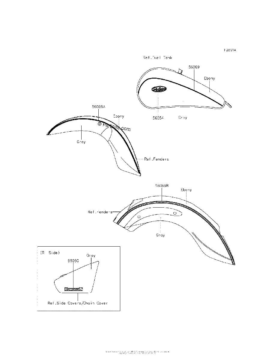 Diagrama de DECALS GRAY EBONY BEFA