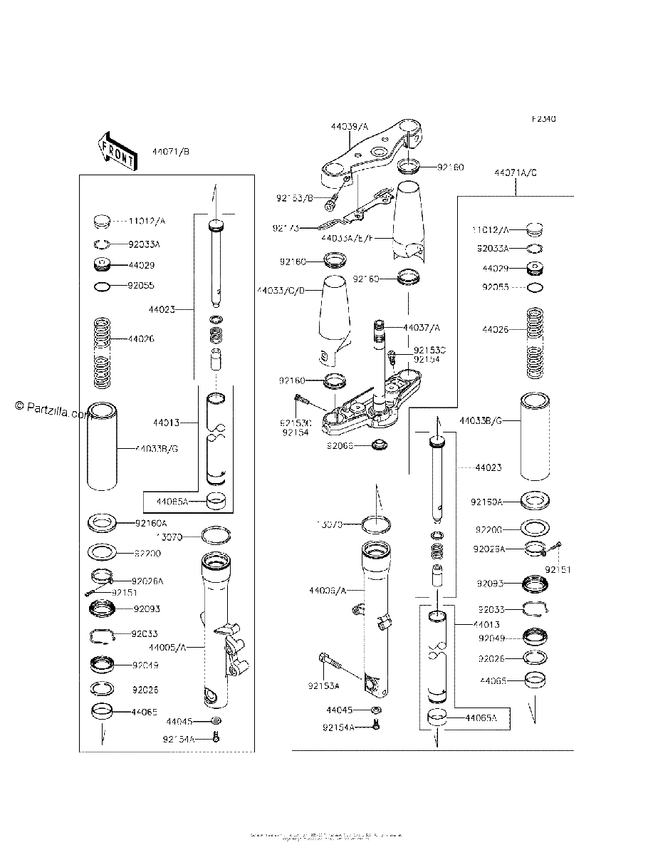 Diagrama de FRONT FORK