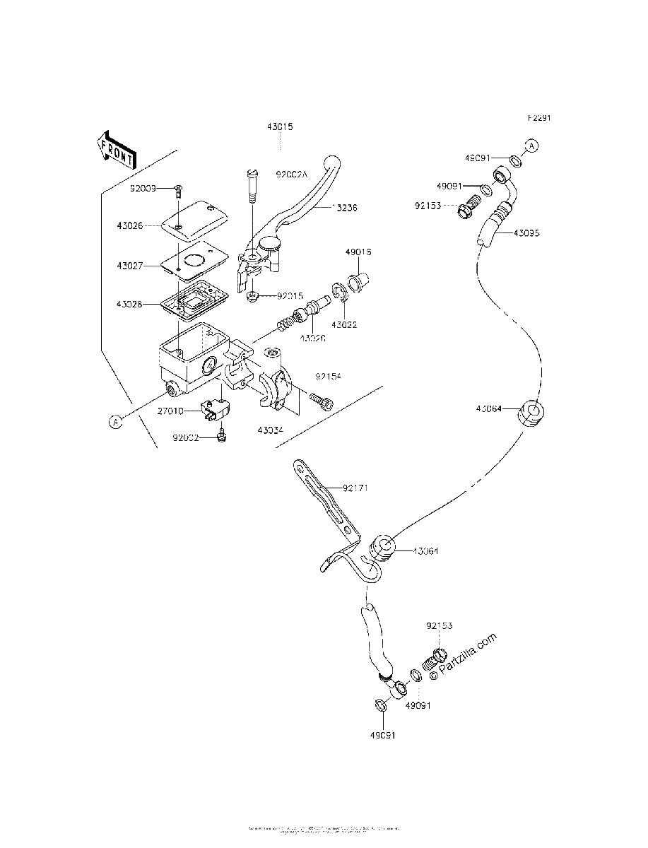 Diagrama de FRONT MASTER CYLINDER