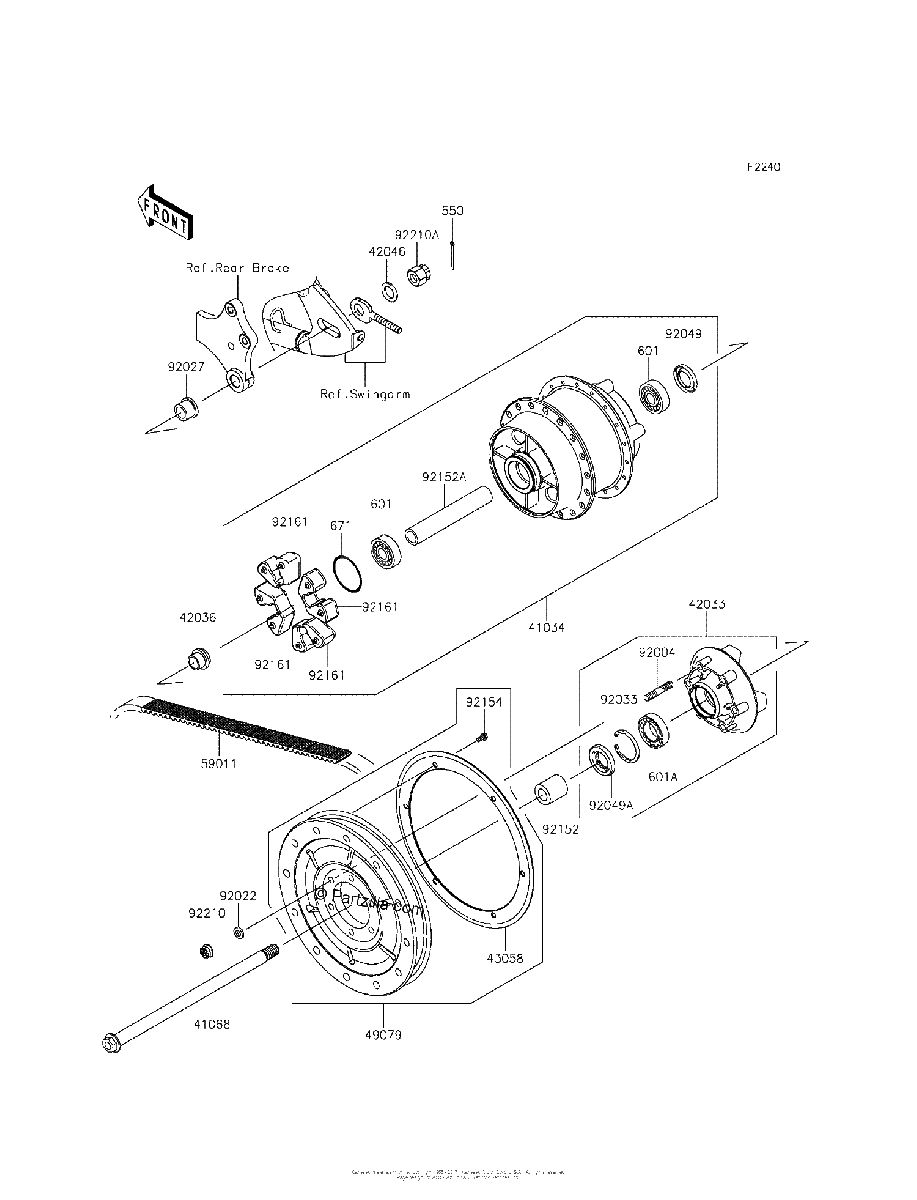 Diagrama de REAR WHEEL CHAIN