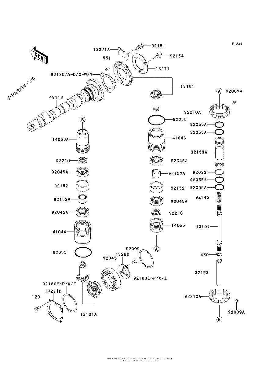 Diagrama de CAMSHAFT S BEVEL GEAR