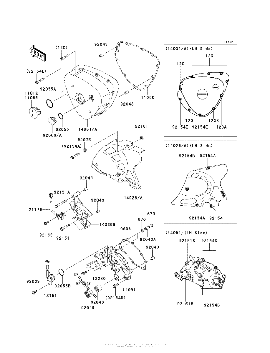 Diagrama de LEFT ENGINE COVER S