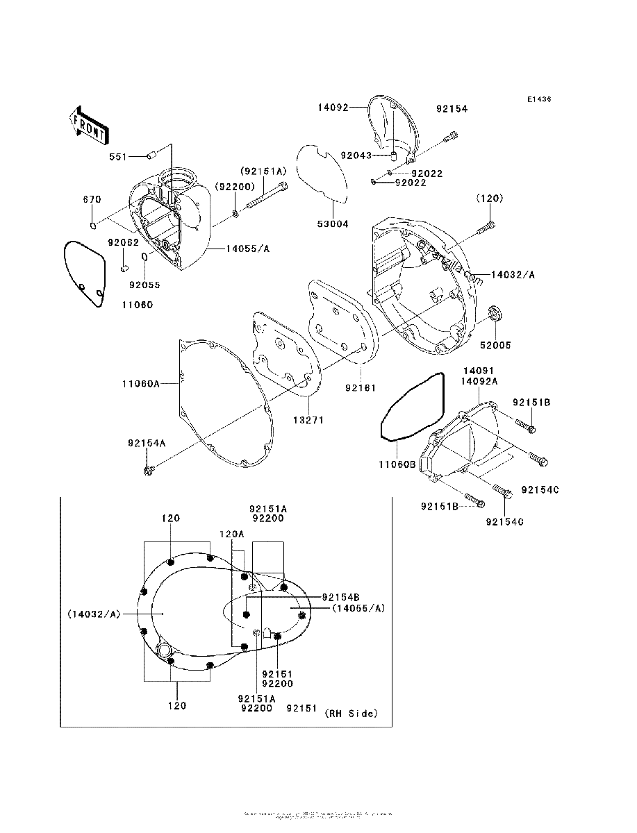 Diagrama de RIGHT ENGINE COVER S