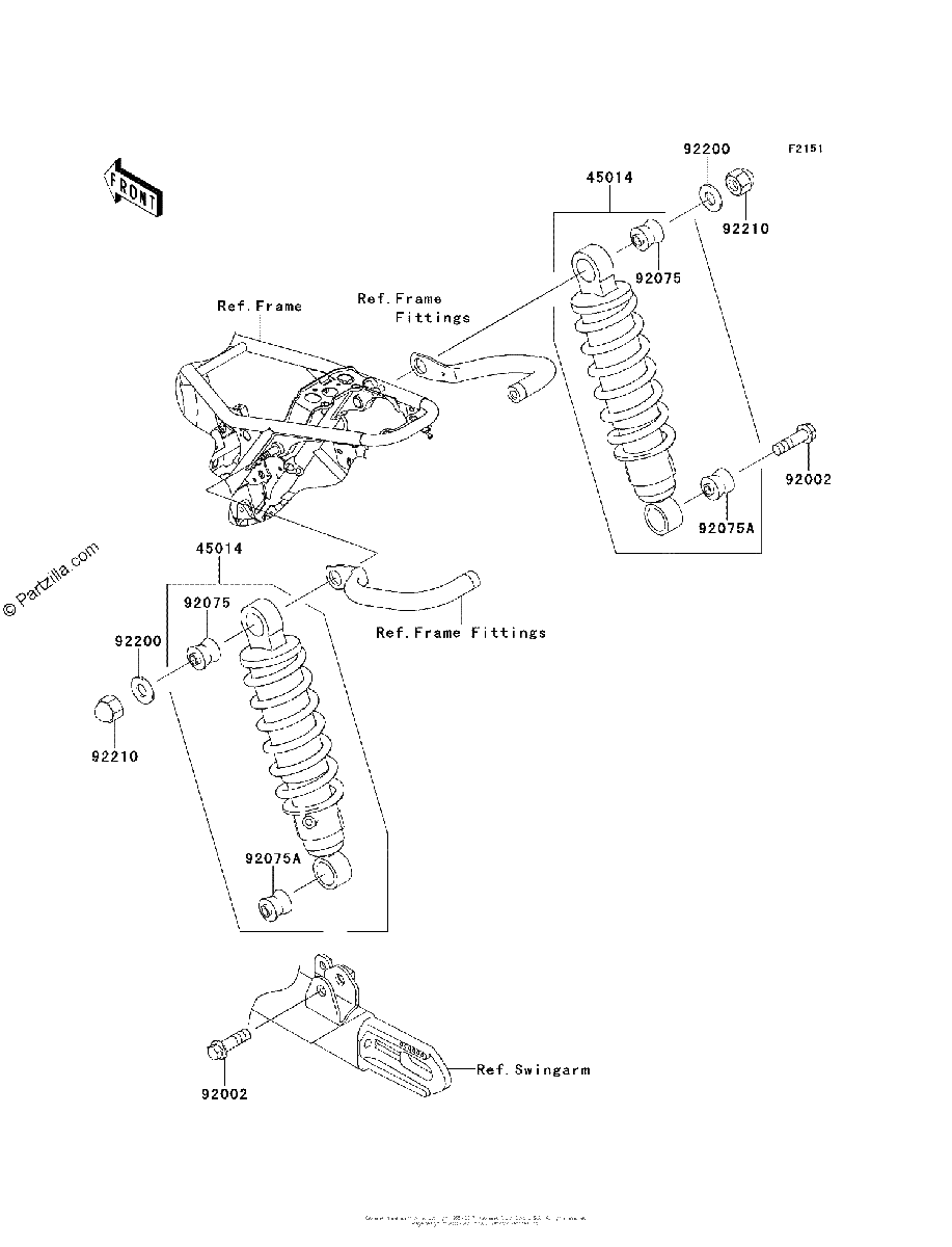 Diagrama de SUSPENSION SHOCK ABSORBER