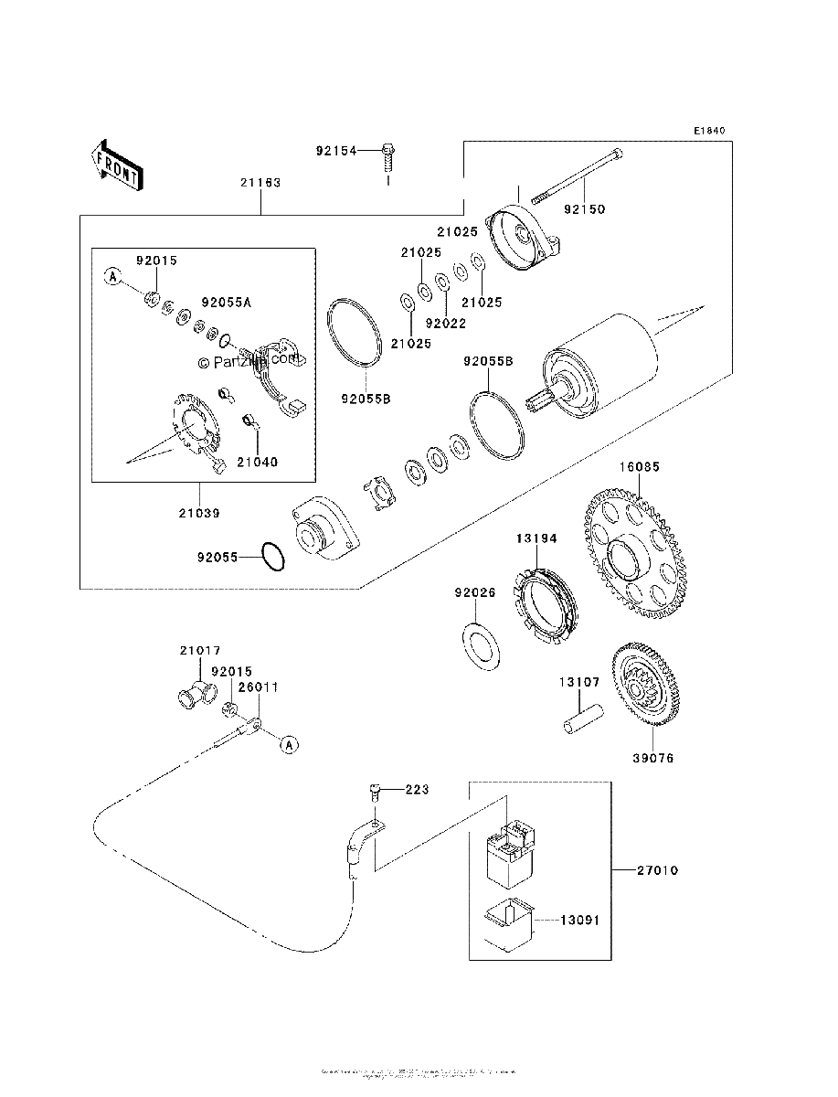 Diagrama de STARTER MOTOR