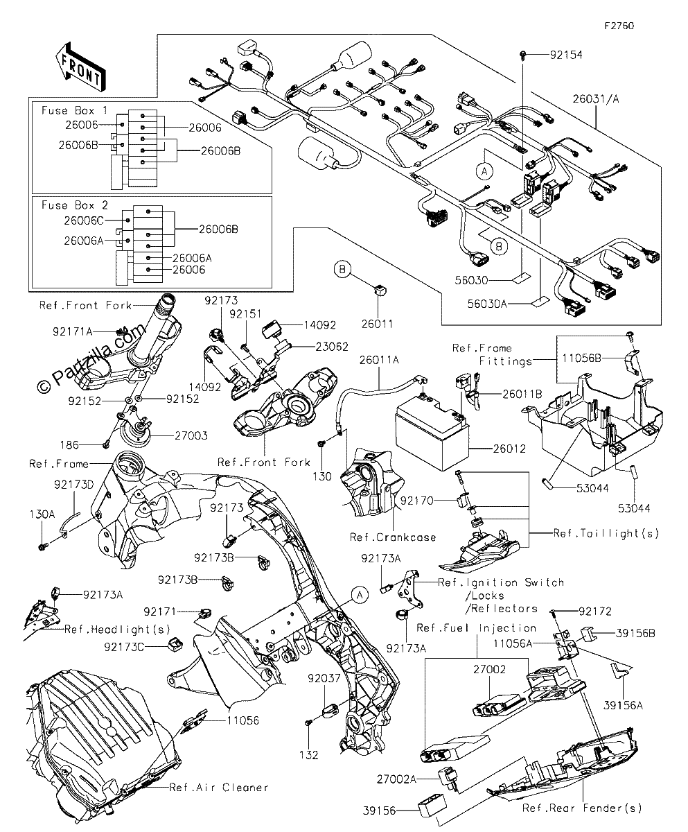 Diagrama de CHASSIS ELECTRICAL EQUIPMENT
