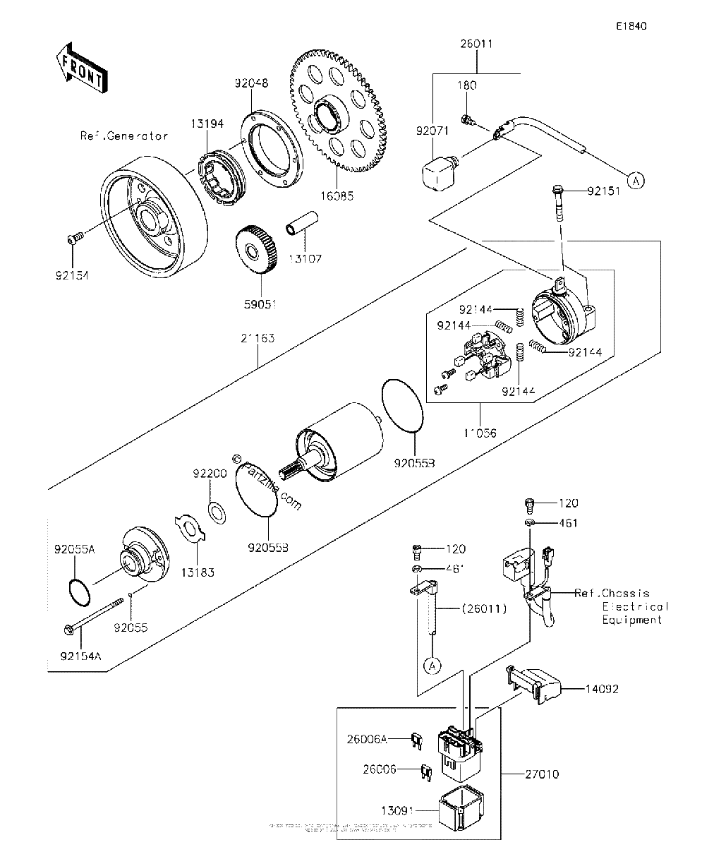 Diagrama de STARTER MOTOR