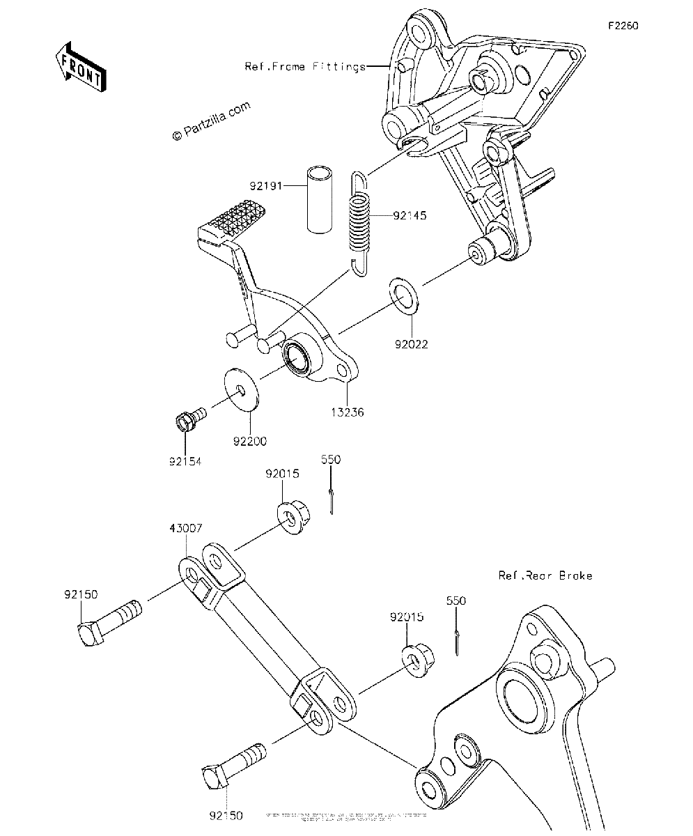 Diagrama de BRAKE PEDAL TORQUE LINK