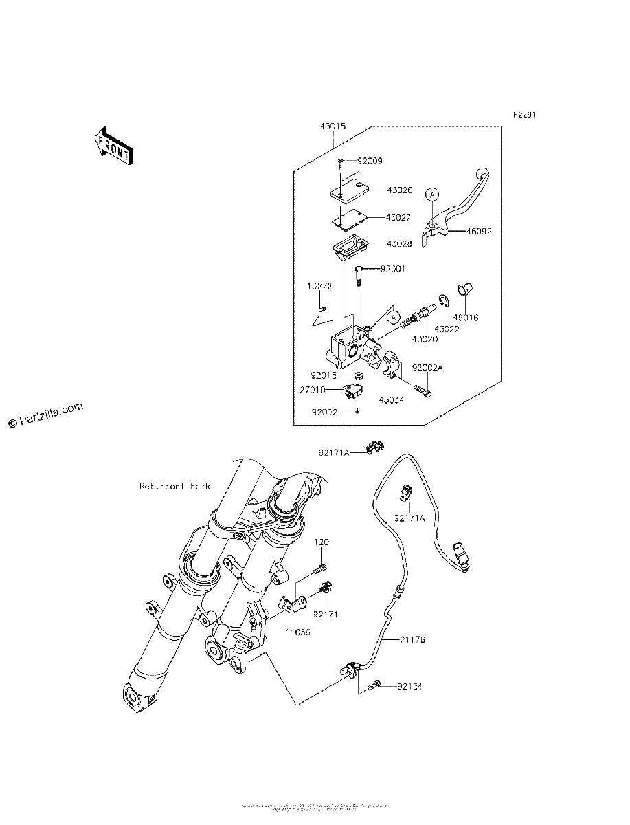 Diagrama de FRONT MASTER CYLINDER