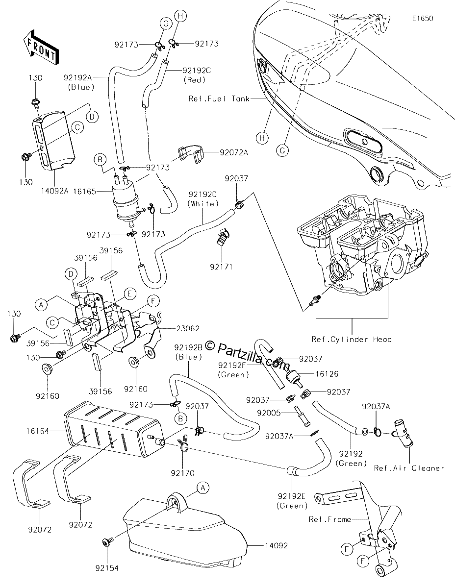 Diagrama de FUEL EVAPORATIVE SYSTEM