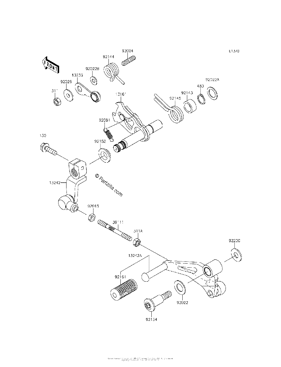 Diagrama de GEAR CHANGE MECHANISM