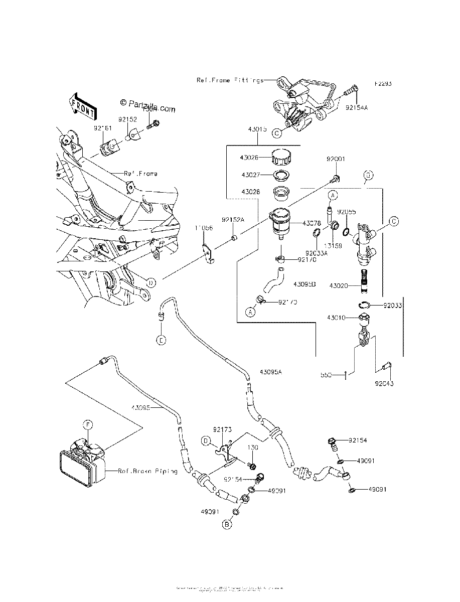 Diagrama de REAR MASTER CYLINDER