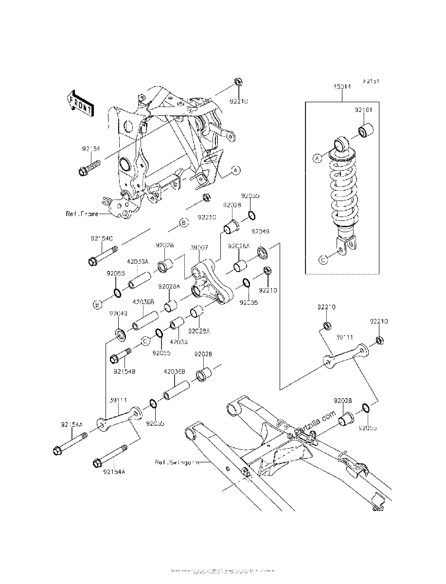 Diagrama de SUSPENSION SHOCK ABSORBER