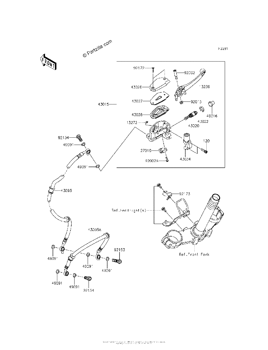 Diagrama de FRONT MASTER CYLINDER