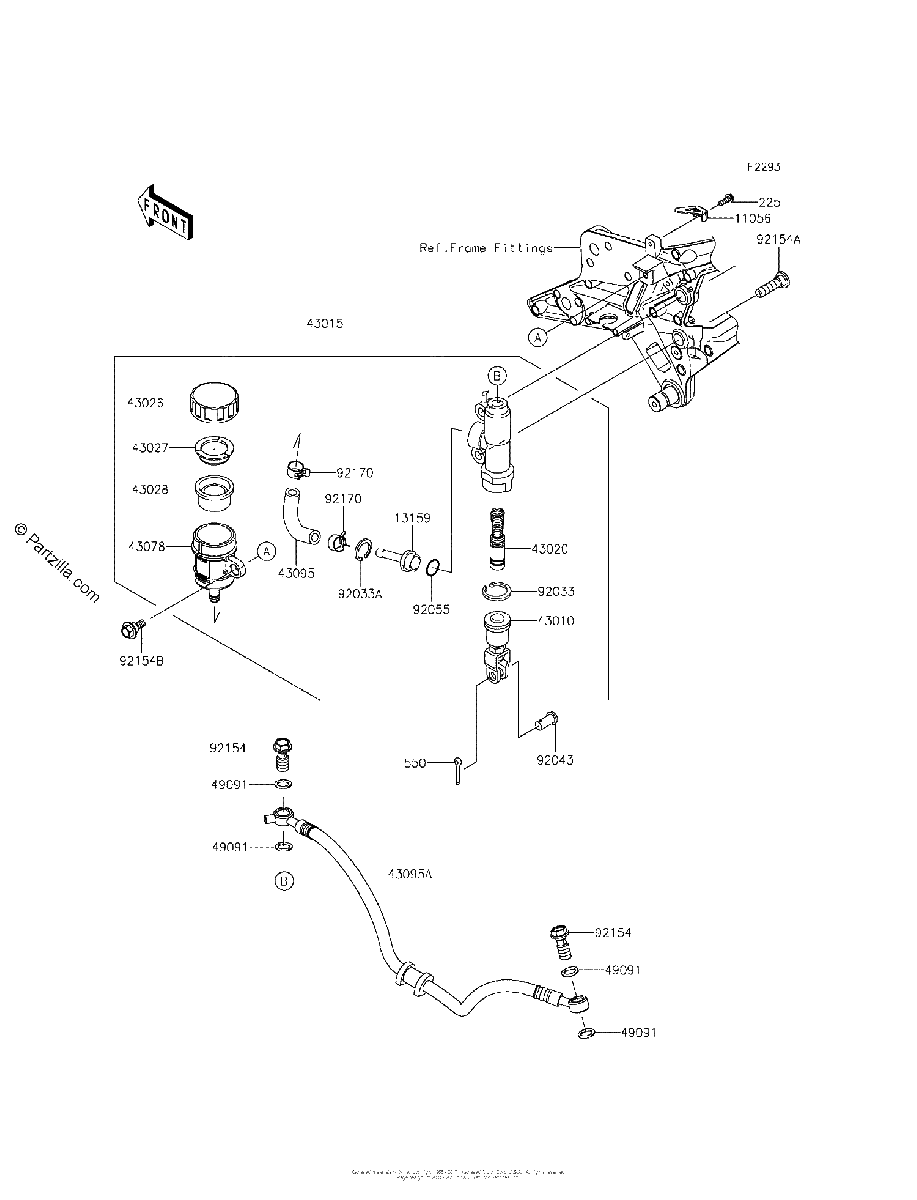 Diagrama de REAR MASTER CYLINDER