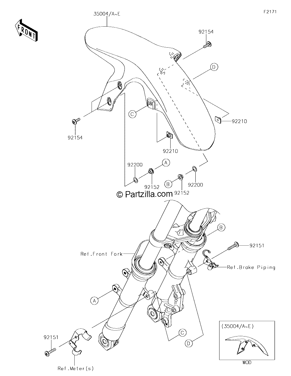 Diagrama de FRONT FENDER S