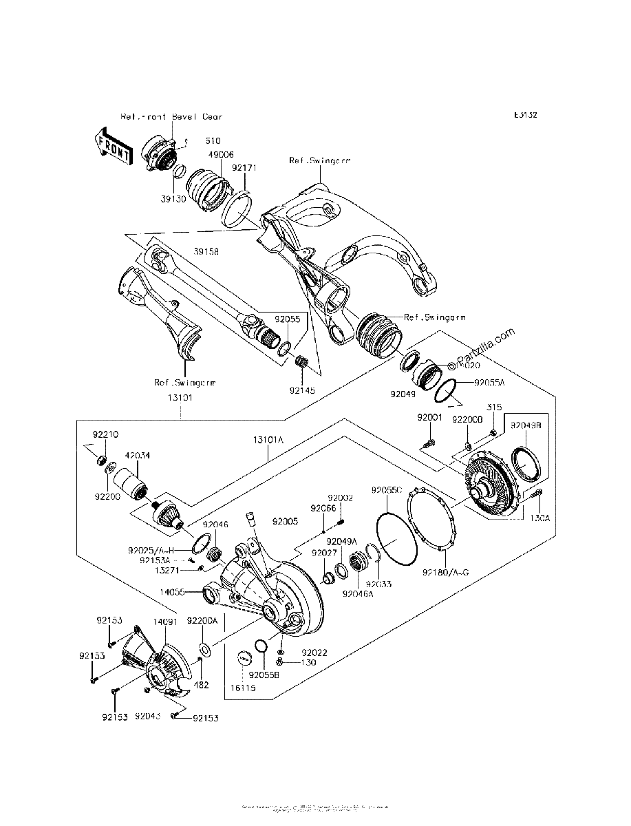 Diagrama de DRIVE SHAFT FINAL GEAR