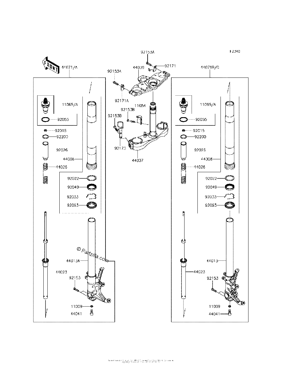 Diagrama de FRONT FORK
