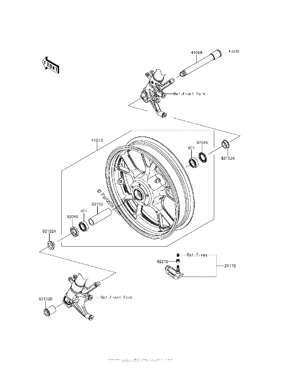 Diagrama de FRONT WHEEL
