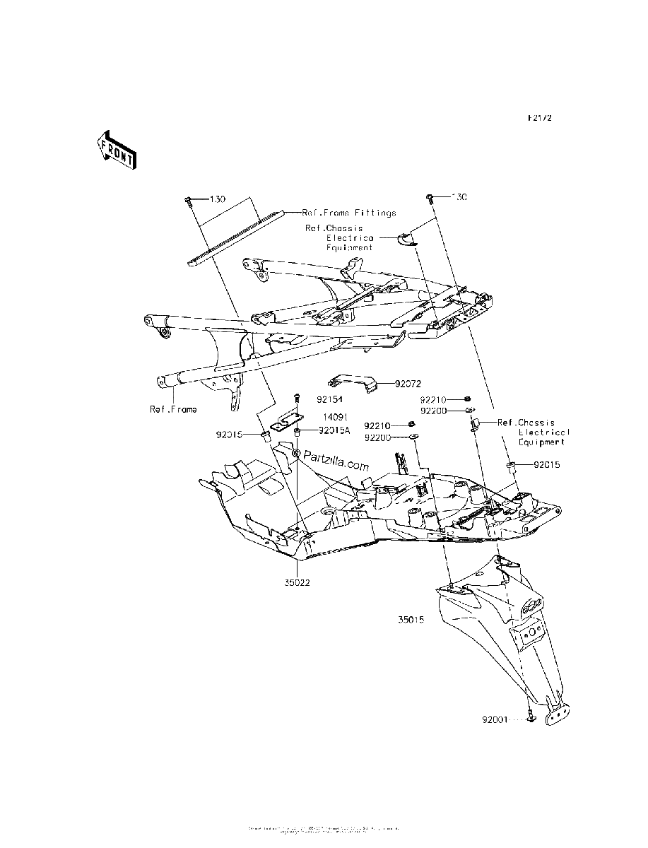 Diagrama de REAR FENDER S