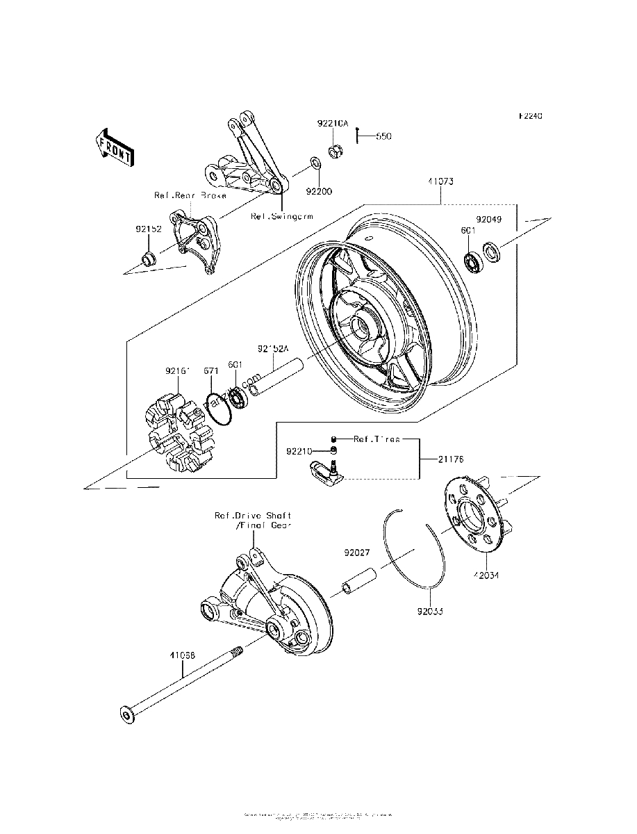 Diagrama de REAR WHEEL CHAIN