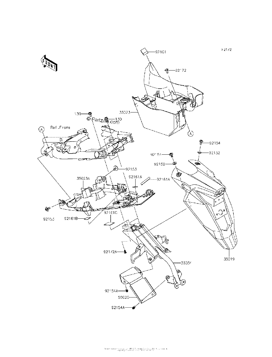 Diagrama de REAR FENDER S