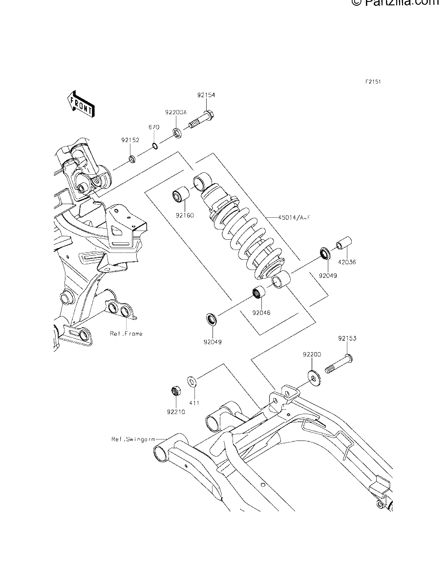 Diagrama de SUSPENSION SHOCK ABSORBER