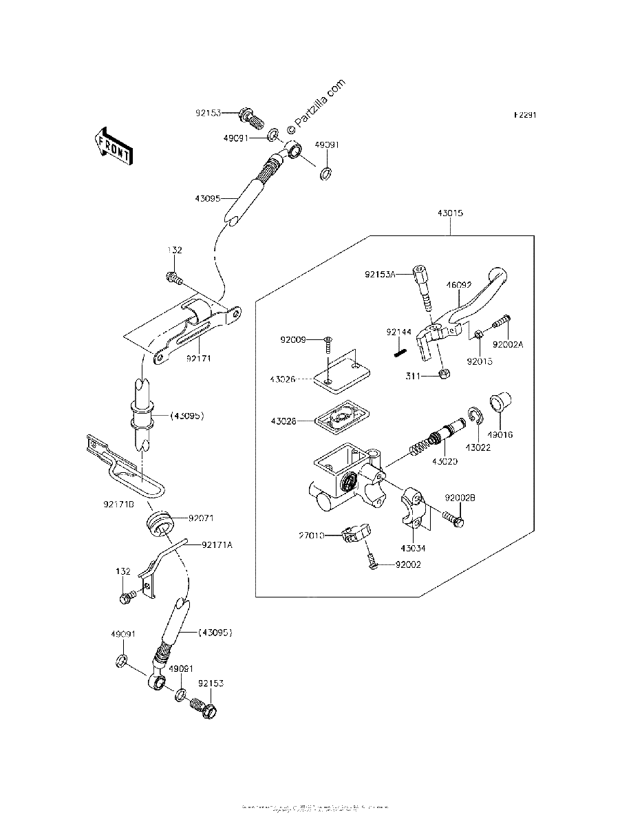 Diagrama de FRONT MASTER CYLINDER