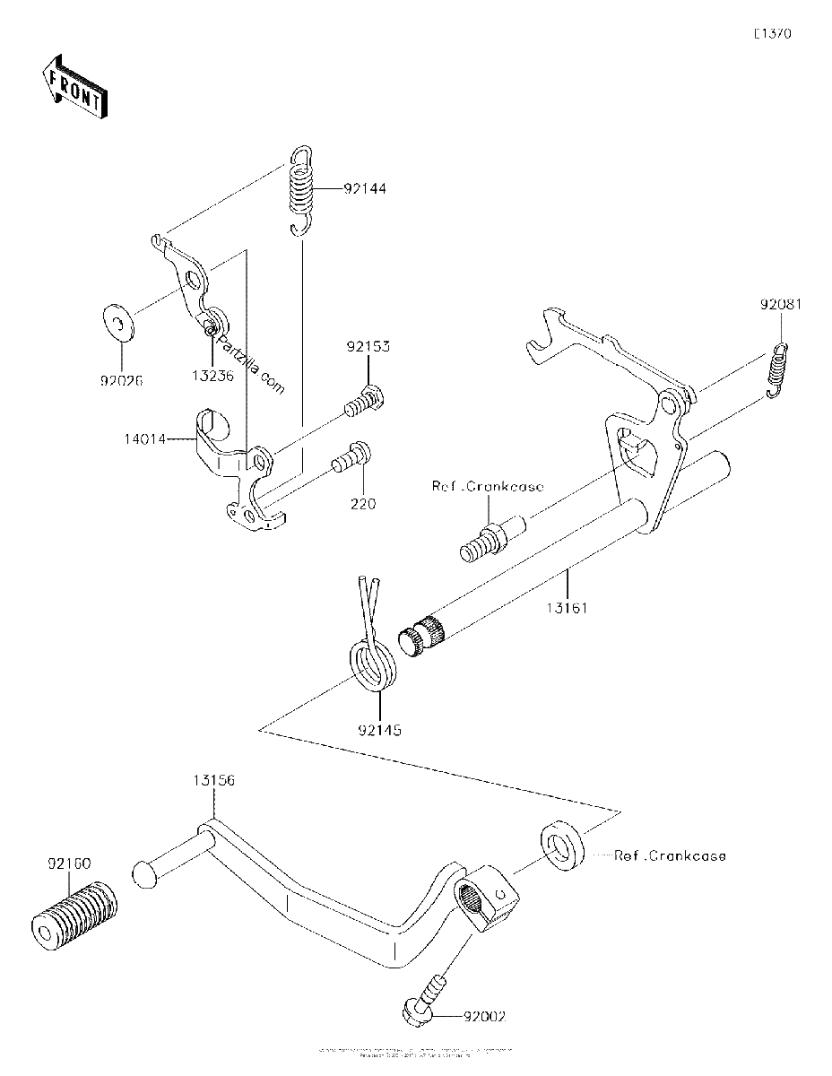 Diagrama de GEAR CHANGE MECHANISM