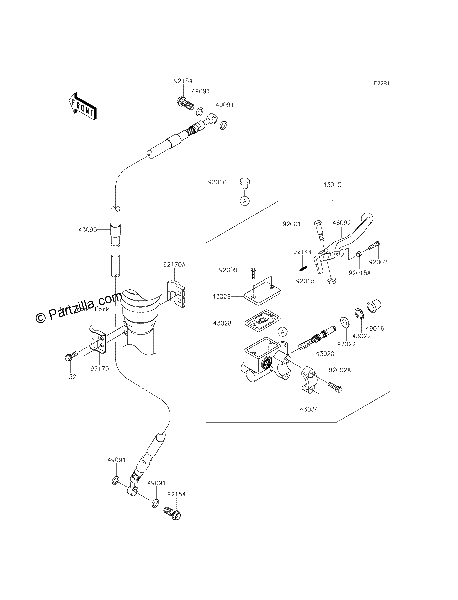 Diagrama de FRONT MASTER CYLINDER