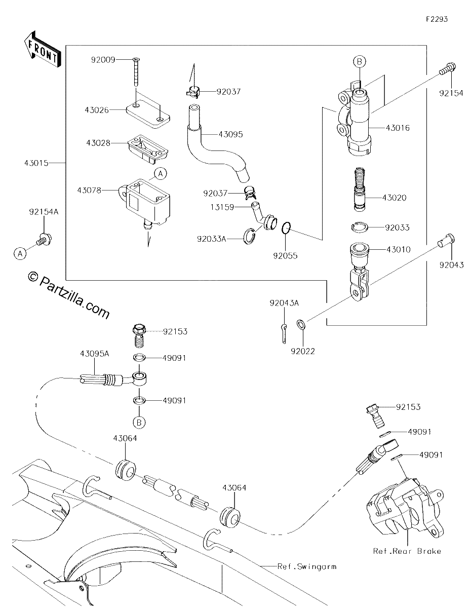 Diagrama de REAR MASTER CYLINDER