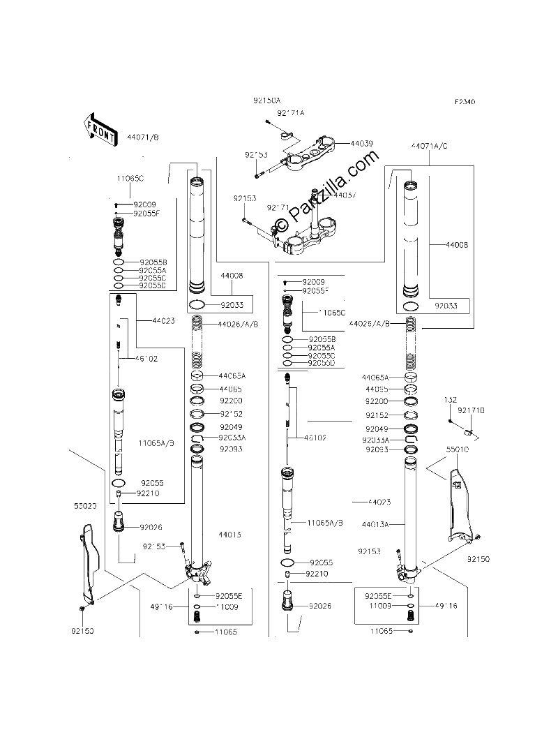 Diagrama de FRONT FORK