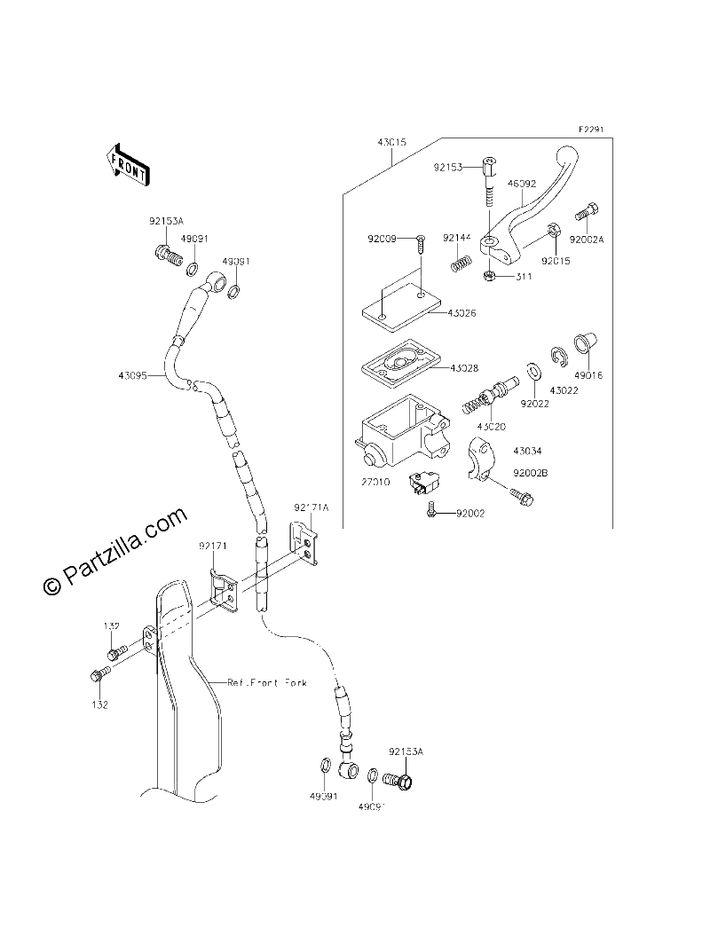 Diagrama de FRONT MASTER CYLINDER