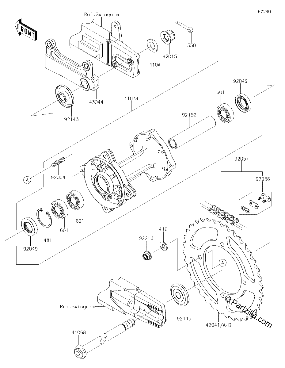 Diagrama de REAR HUB