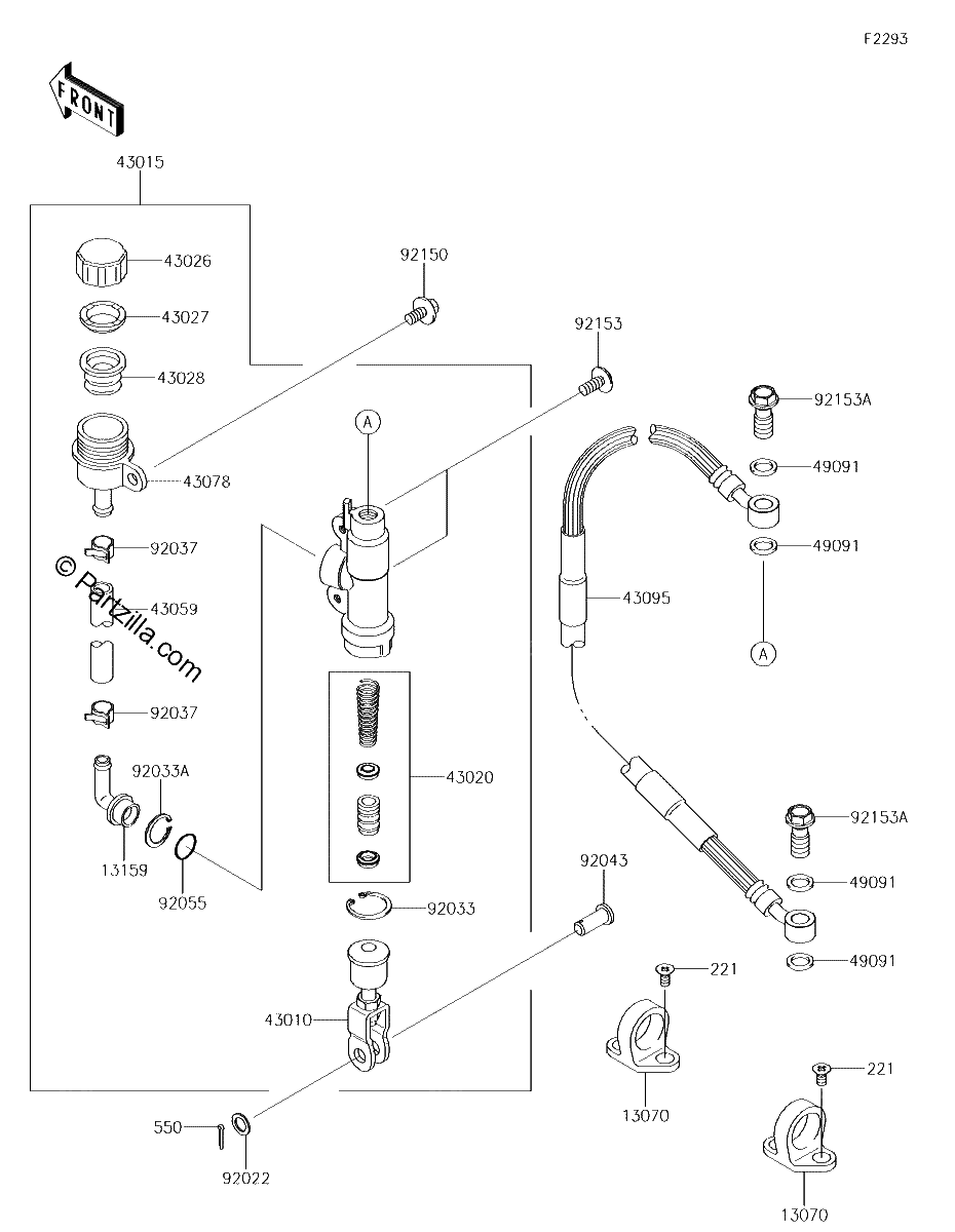 Diagrama de REAR MASTER CYLINDER