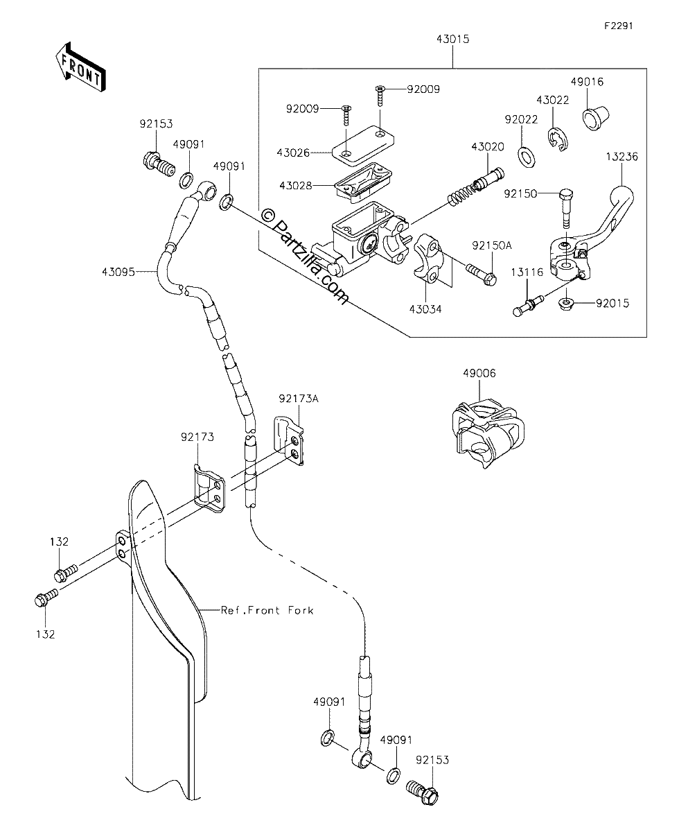 Diagrama de FRONT MASTER CYLINDER