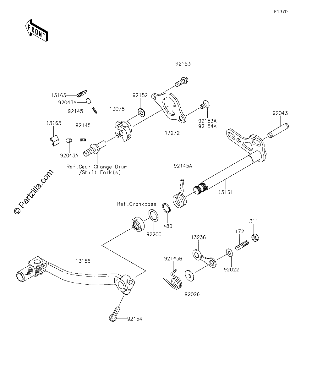 Diagrama de GEAR CHANGE MECHANISM