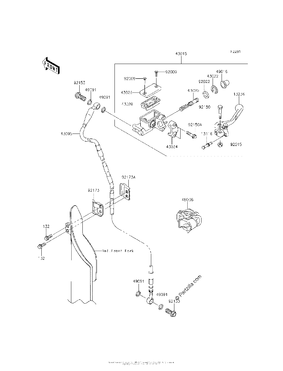 Diagrama de FRONT MASTER CYLINDER