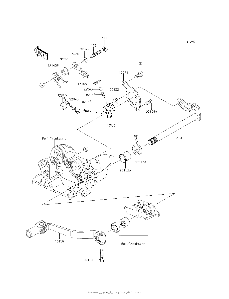 Diagrama de GEAR CHANGE MECHANISM