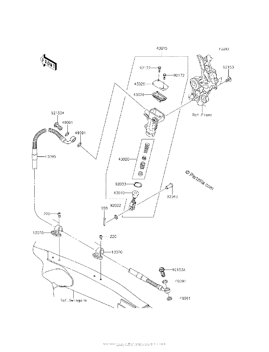 Diagrama de REAR MASTER CYLINDER