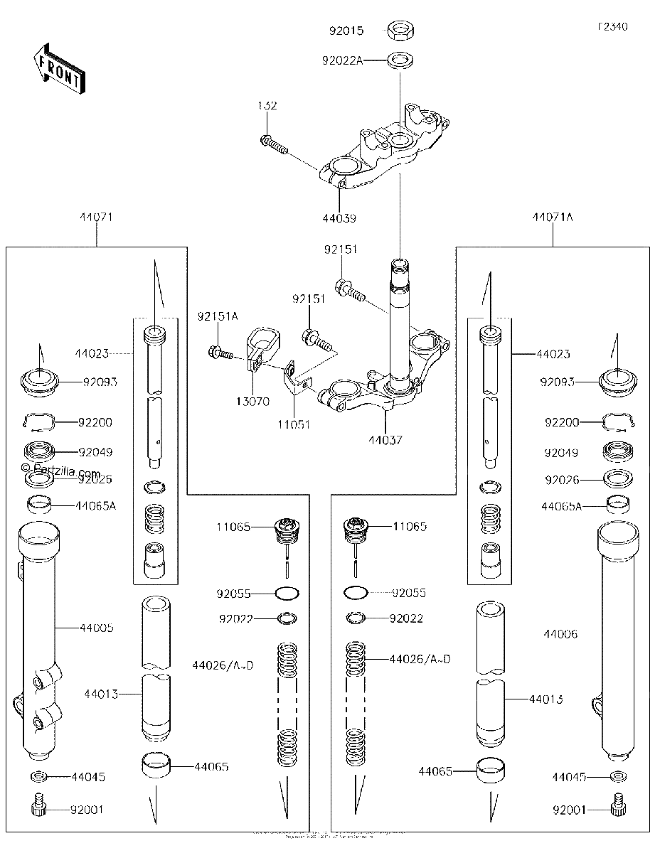 Diagrama de FRONT FORK