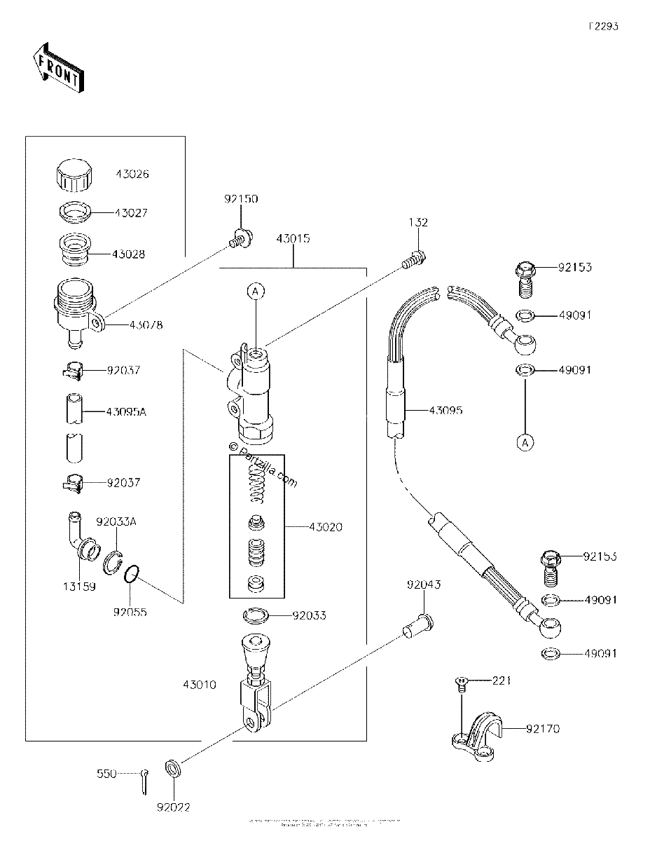 Diagrama de REAR MASTER CYLINDER