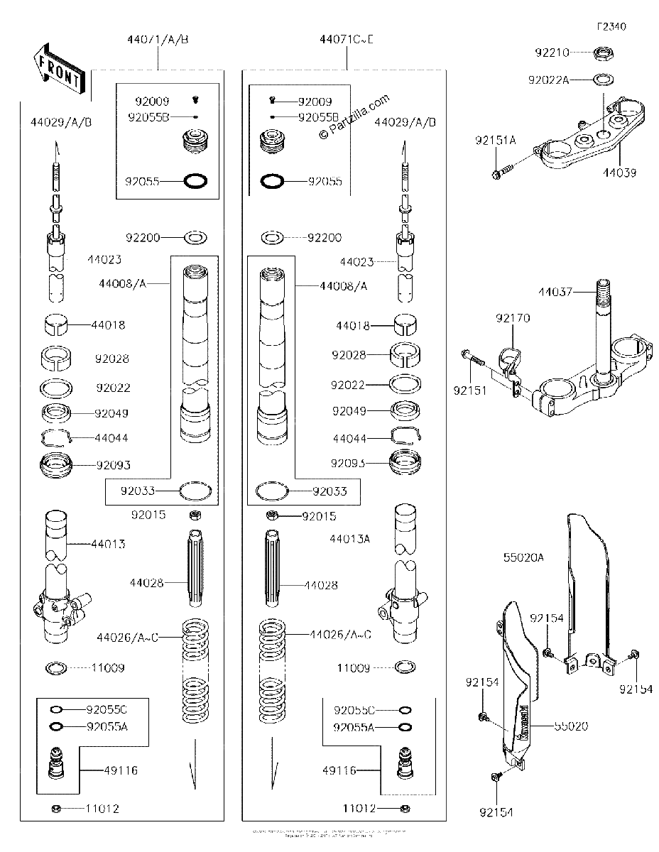 Diagrama de FRONT FORK