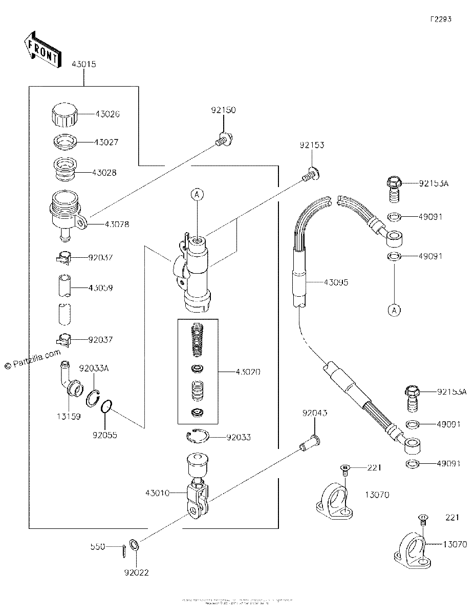 Diagrama de REAR MASTER CYLINDER