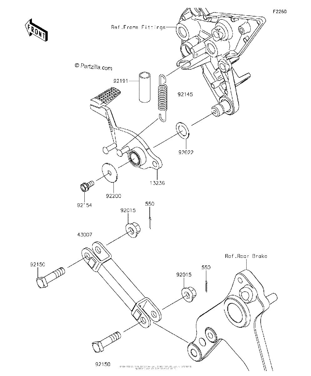 Diagrama de BRAKE PEDAL TORQUE LINK