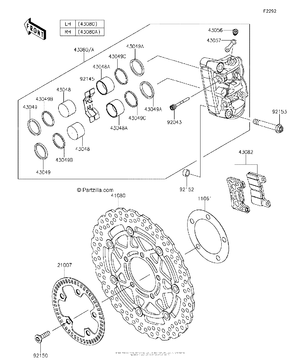 Diagrama de FRONT BRAKE