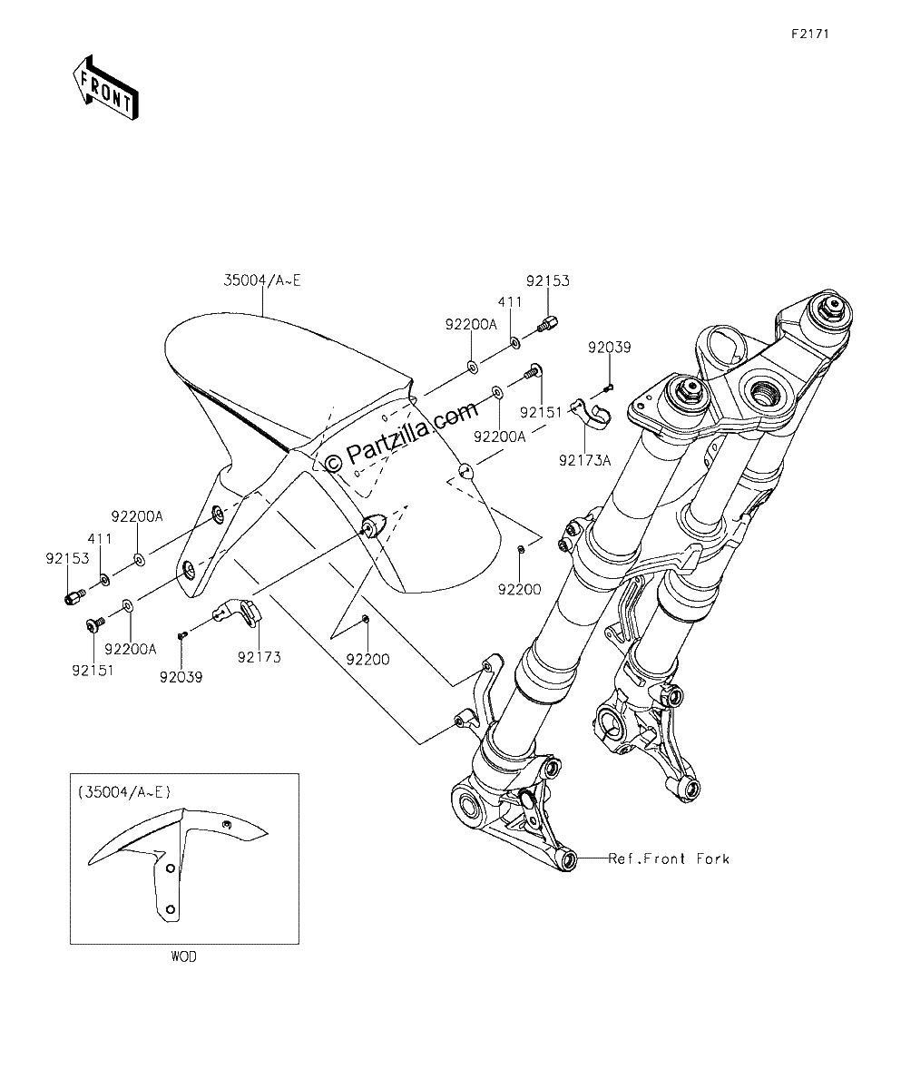 Diagrama de FRONT FENDER S