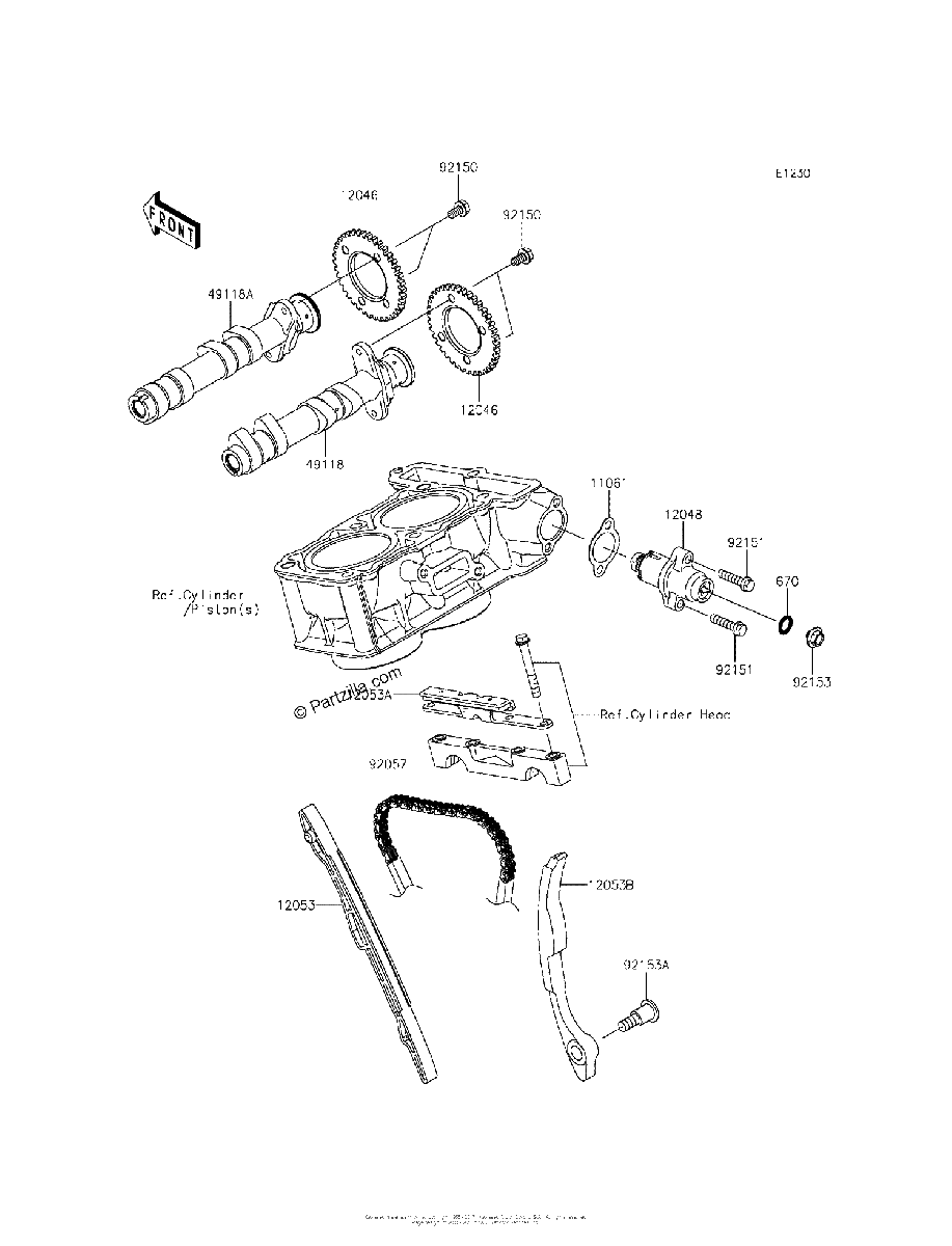 Diagrama de CAMSHAFT S TENSIONER