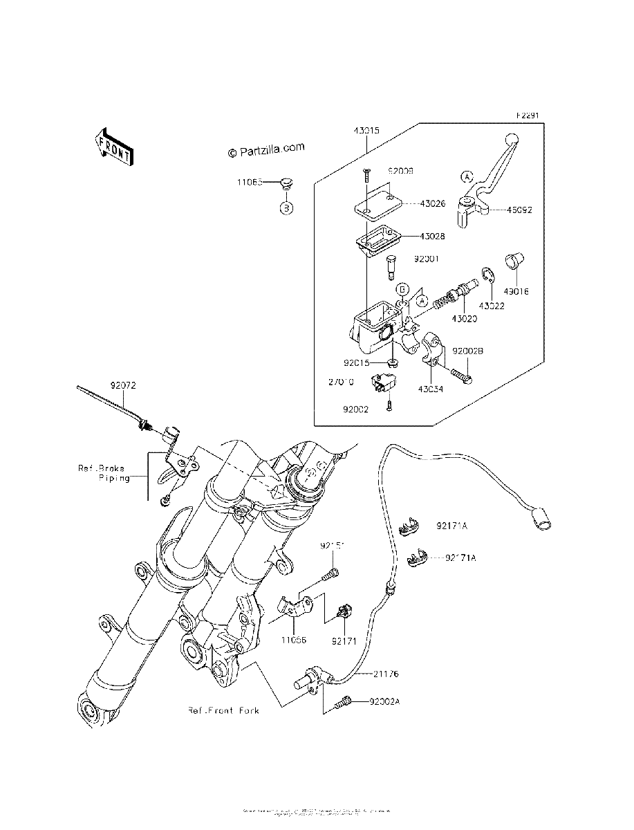 Diagrama de FRONT MASTER CYLINDER